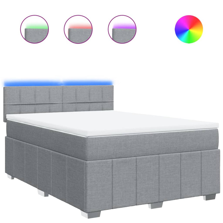 Boxspring Met Matras Stof 140 x 190 cm