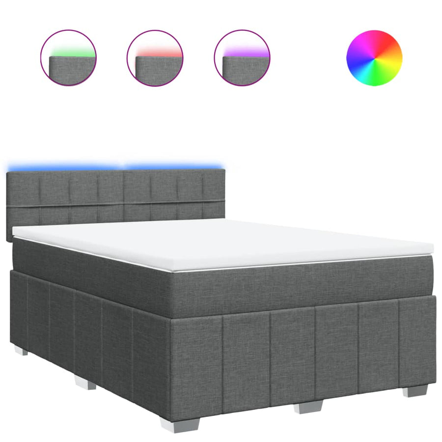 Boxspring Met Matras Stof 140 x 190 cm