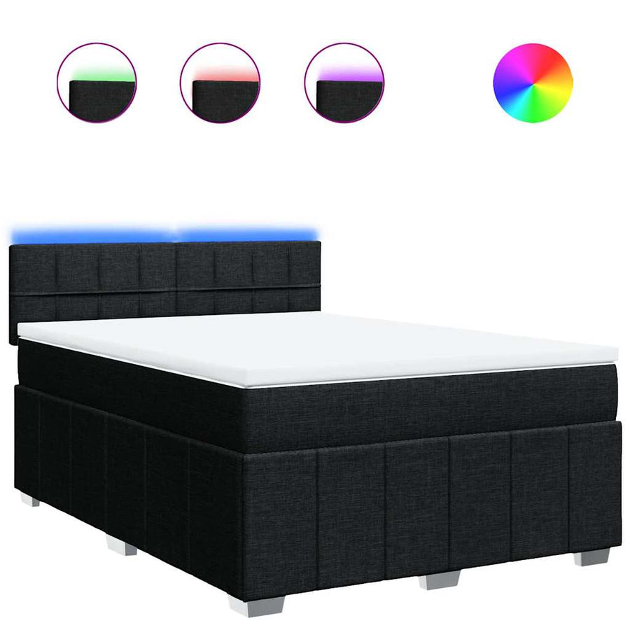Boxspring Met Matras Stof 140 x 190 cm