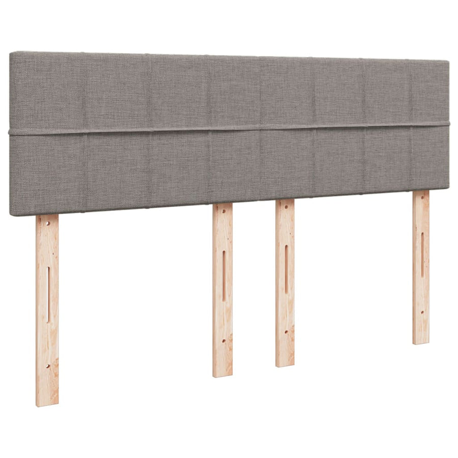 Boxspring met matras stof taupe 140x190 cm