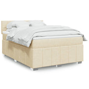 Boxspring 140x190 cm stof crèmekleurig met pocketveringmatras