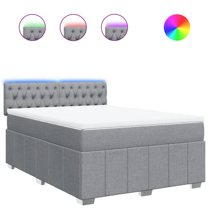 Boxspring Met Matras Stof 140 x 190 cm