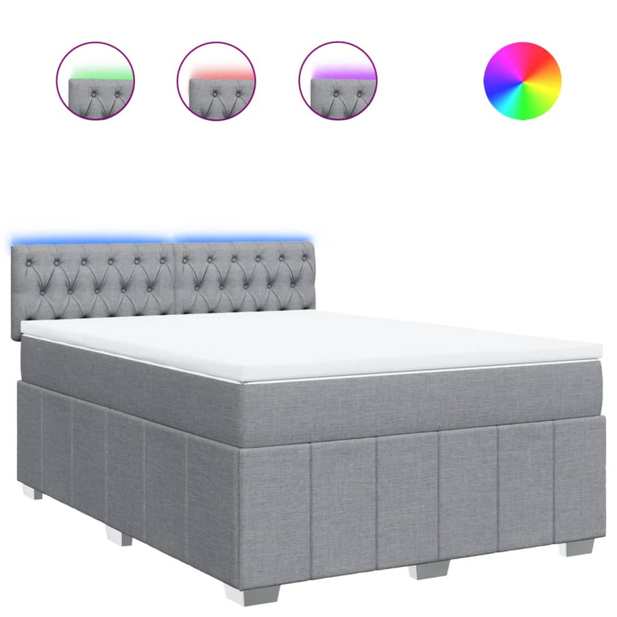 Boxspring Met Matras Stof 140 x 190 cm