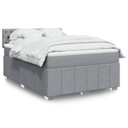 Boxspring met matras 140x190 cm grijs