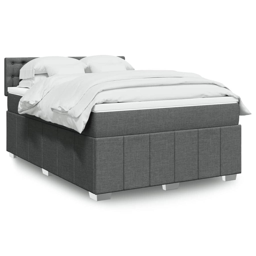 Boxspring Met Matras Stof 140 x 190 cm