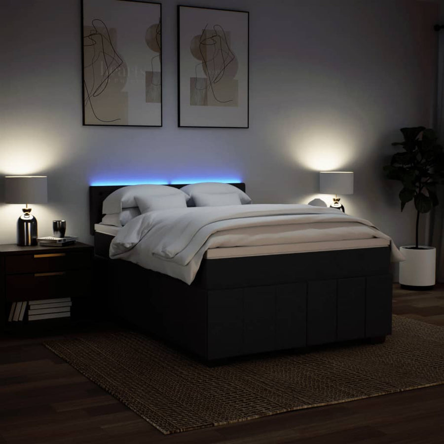 Boxspring Met Matras Stof 140 x 190 cm