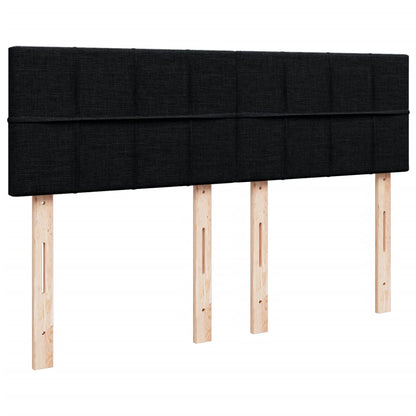 Boxspring met matras stof zwart 140x200 cm