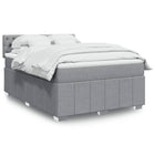 Boxspring met matras 140x200 cm lichtgrijs