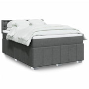 Boxspring met matras 140x200 cm donkergrijs