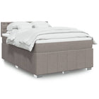 Boxspring 140x200 cm taupe met pocketveringmatras