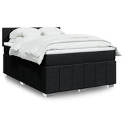 Boxspring 160x200 cm zwart met matras