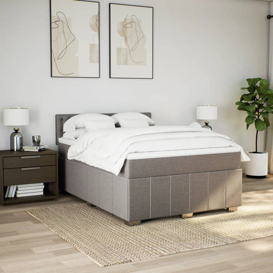 Boxspring Met Matras Stof 160 x 200 cm