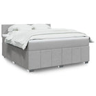 Boxspring met matras stof lichtgrijs 180x200 cm