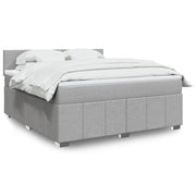 Boxspring met matras 180x200 cm lichtgrijs