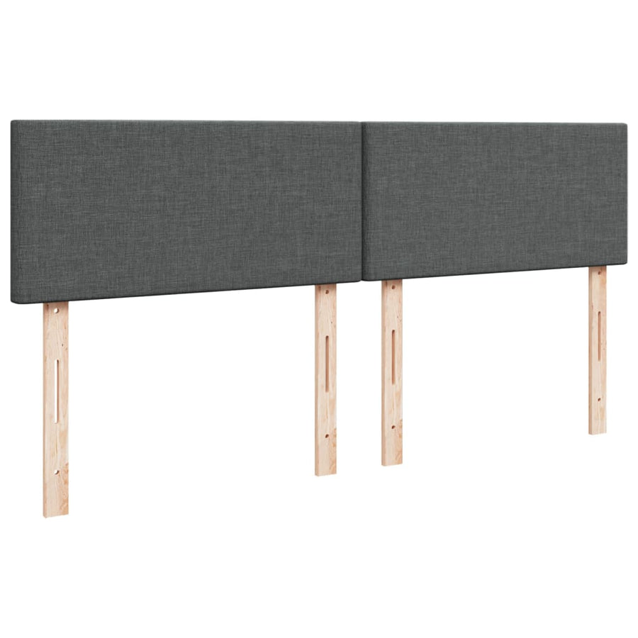Boxspring met matras stof donkergrijs 180x200 cm