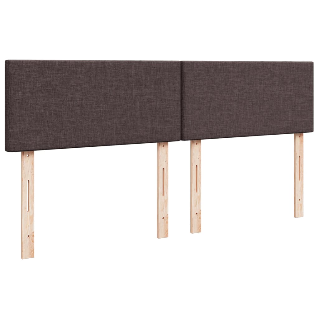 Boxspring met matras stof donkerbruin 180x200 cm