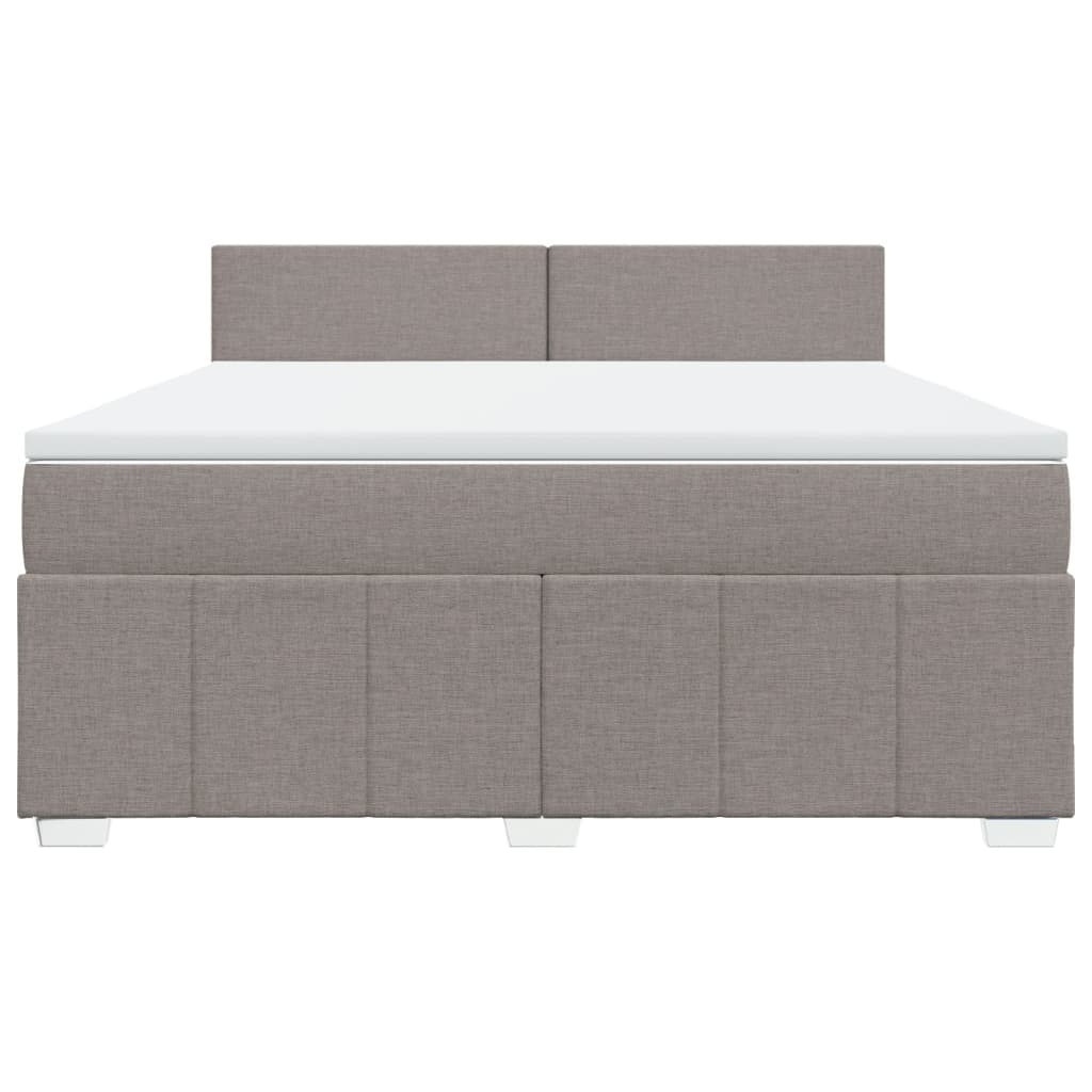 Boxspring met matras stof taupe 180x200 cm