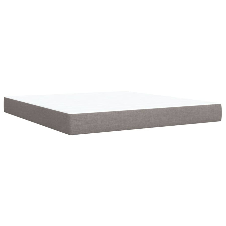 Boxspring met matras stof taupe 180x200 cm