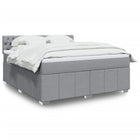 Boxspring met matras stof lichtgrijs 180x200 cm