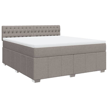 Boxspring met matras stof taupe 180x200 cm