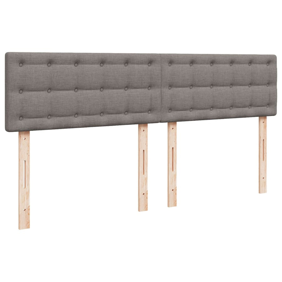 Boxspring met matras stof taupe 180x200 cm