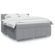 Boxspring 180x200 cm lichtgrijs met matras