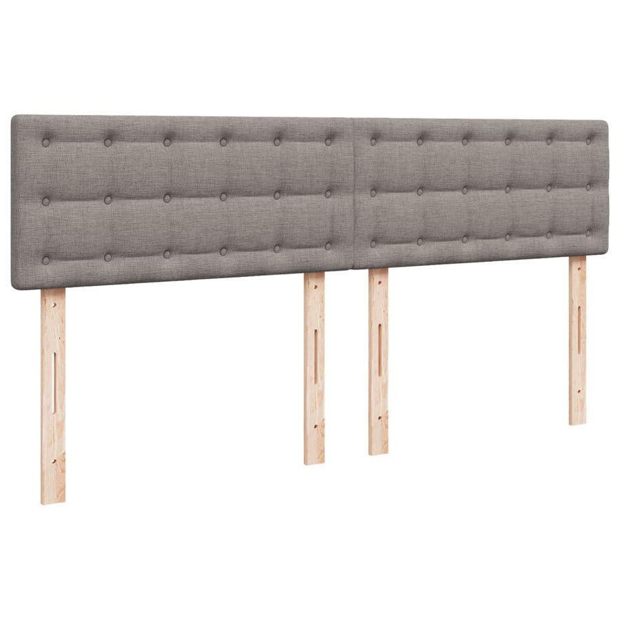 Boxspring met matras stof taupe 180x200 cm