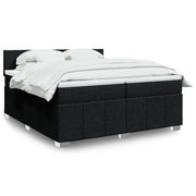 Boxspring met matras 200x200 cm zwart