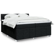 Boxspring met matras 200x200 cm zwart
