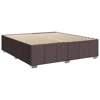Boxspring met matras stof donkerbruin 200x200 cm