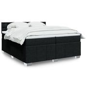 Boxspring met matras 200x200 cm zwart