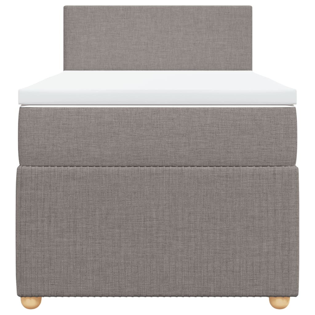 Boxspring met matras stof taupe 80x200 cm