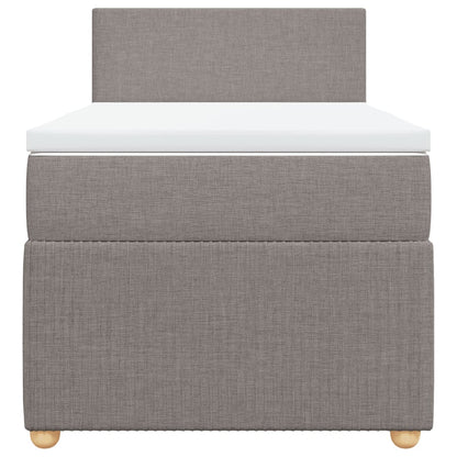 Boxspring met matras stof taupe 80x200 cm
