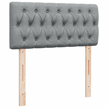 Boxspring met matras stof lichtgrijs 80x200 cm