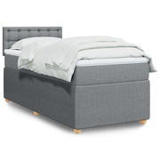 Boxspring 80x200 cm lichtgrijs met matras
