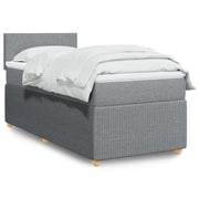 Boxspring 90x190 cm lichtgrijs met pocketveringmatras