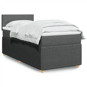 Boxspring met matras 90x190 cm donkergrijs