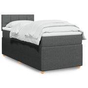 Boxspring met matras 90x190 cm donkergrijs