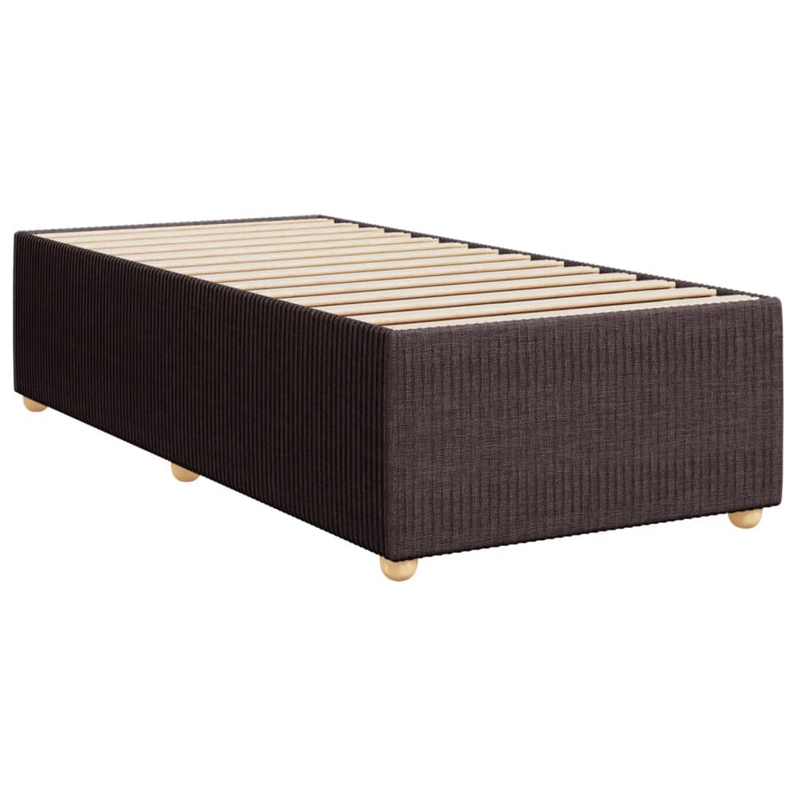 Boxspring met matras stof donkerbruin 90x190 cm