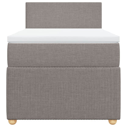 Boxspring met matras stof taupe 90x200 cm