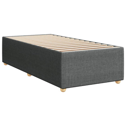 Boxspring met matras stof donkergrijs 90x200 cm