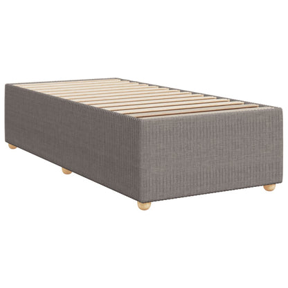 Boxspring met matras stof taupe 90x200 cm