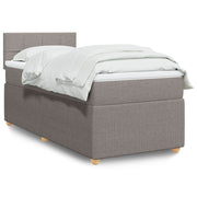 Boxspring 90x200 cm taupe met pocketveringmatras