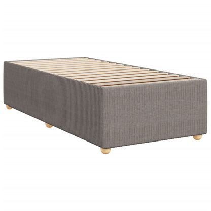 Boxspring met matras stof taupe 90x200 cm