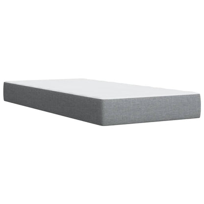 Boxspring met matras stof lichtgrijs 100x200 cm