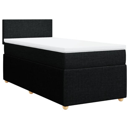 Boxspring met matras stof zwart 100x200 cm
