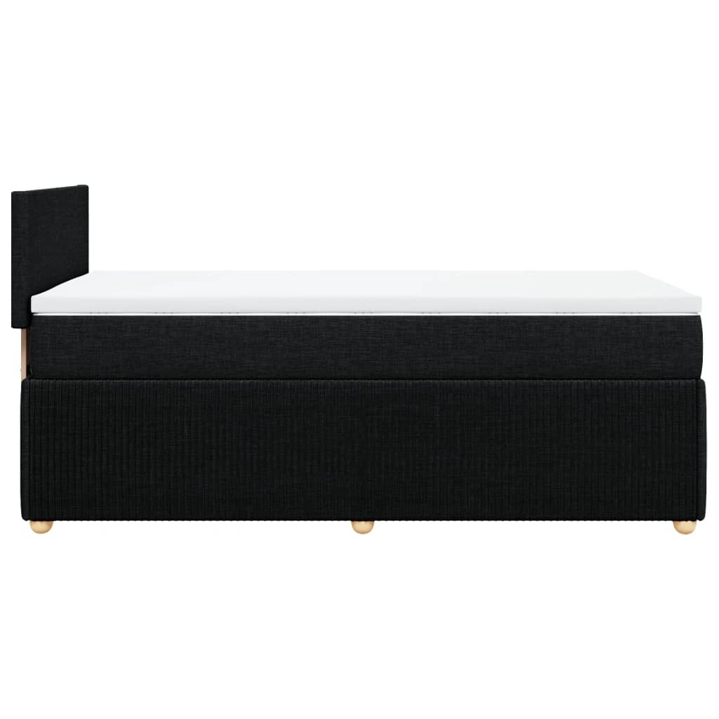Boxspring met matras stof zwart 100x200 cm