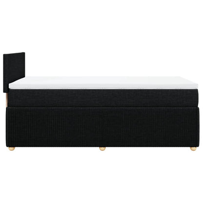 Boxspring met matras stof zwart 100x200 cm