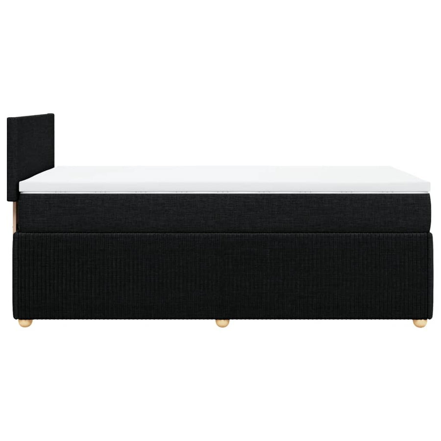 Boxspring met matras stof zwart 100x200 cm