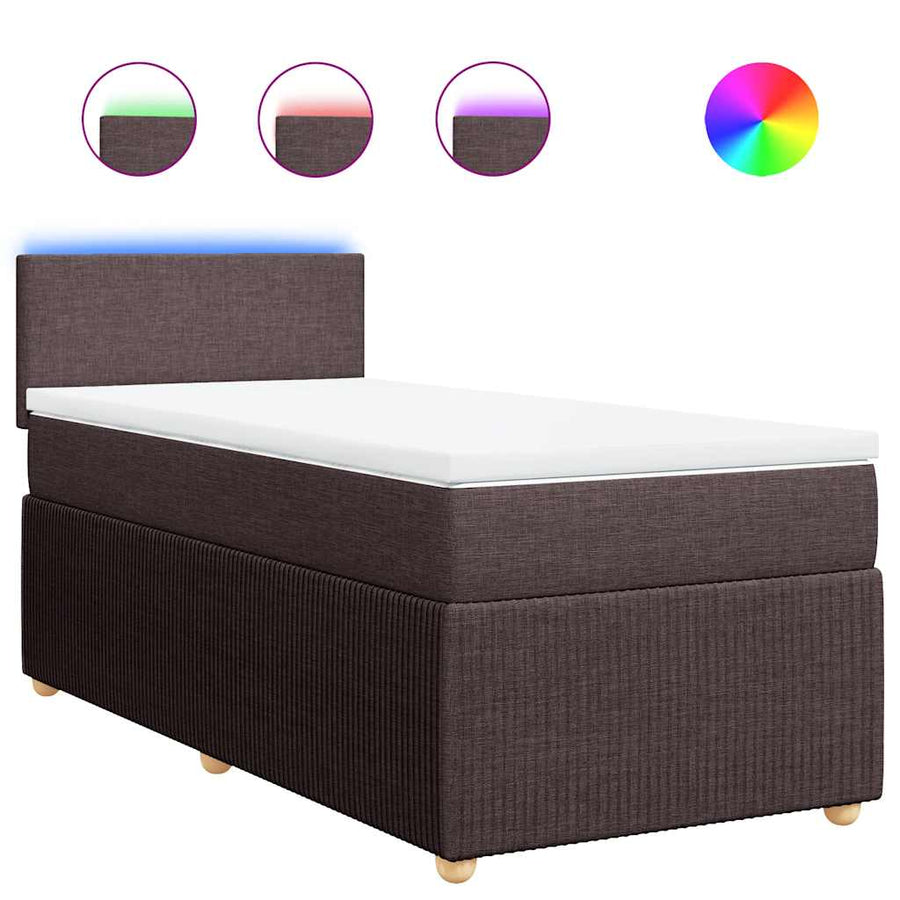 Boxspring Met Matras Stof 100 x 200 cm